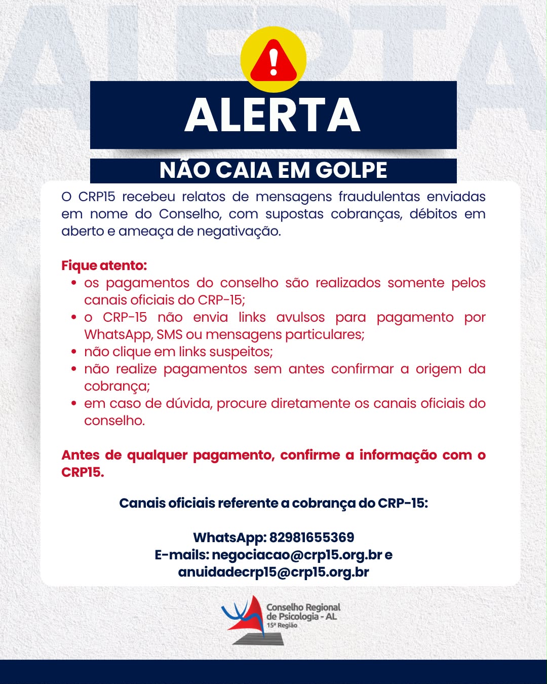 Aviso Importante - Clique para saber mais